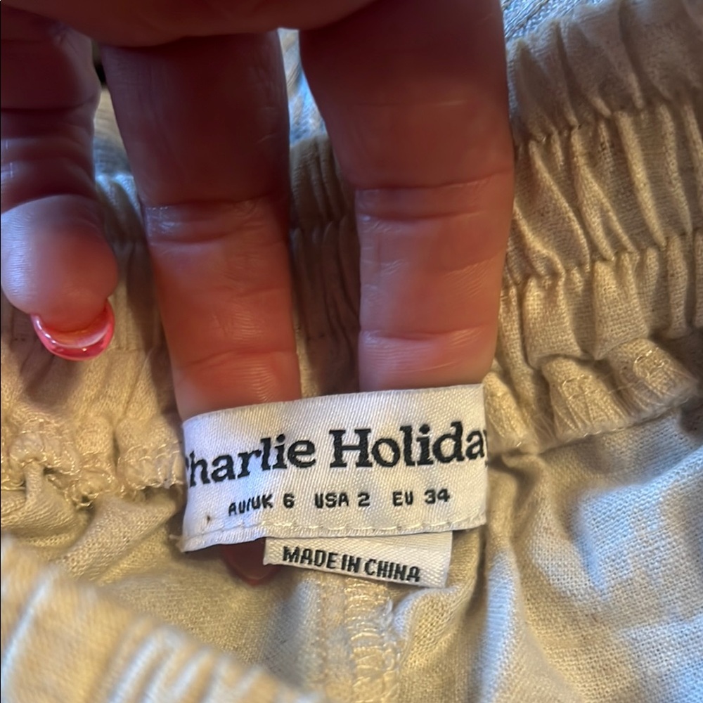 Charlie Holiday oatmeal Elastic Waistband Relaxed Fit - Picture 2 of 7